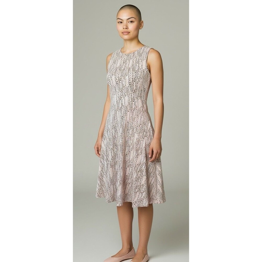 Pact NEW womens sleeveless stretch fit & flare dress Small organic cotton